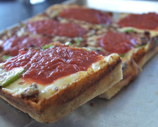 Detroit style pizza