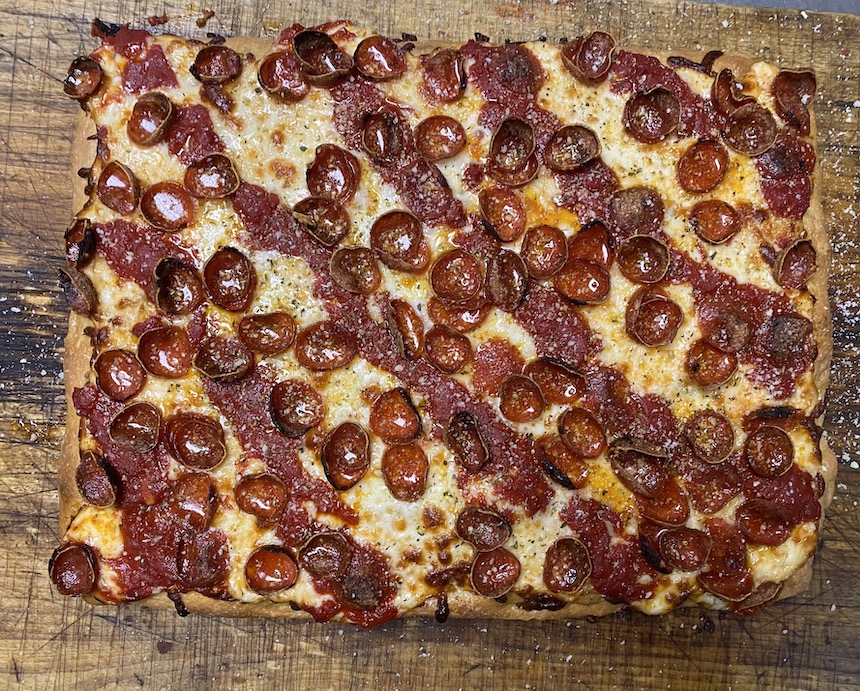 direct method Sicilian, pepperoni pizza