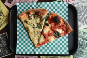 plant-based pizza, vegan pizza slices, plant-based food