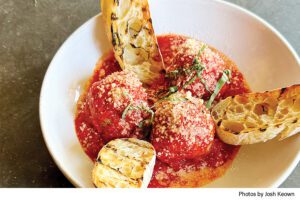 Meatballs, Camporosso Wood Fired Pizzeria, Fort Mitchell, Kentucky. Photo by Josh Keown.